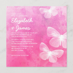 Cute Butterflies Wedding Invitations