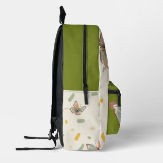 Cute Butterfly and Floral Pattern Backpack