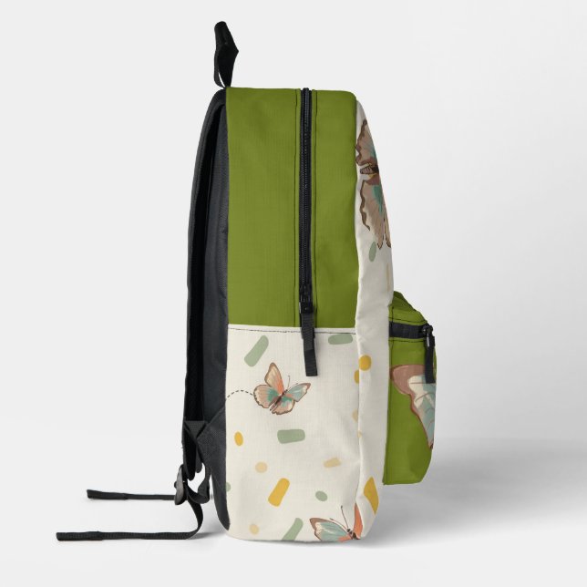 ​Cute Butterfly and Floral Pattern Backpack  (Left)