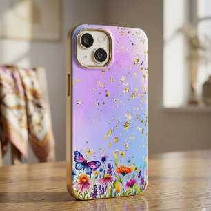 Cute butterfly and soft pastel base Case-Mate iPhone 14 case