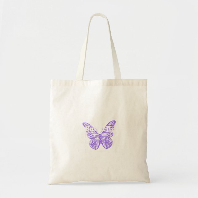 cute butterfly art design  tote bag (Front)