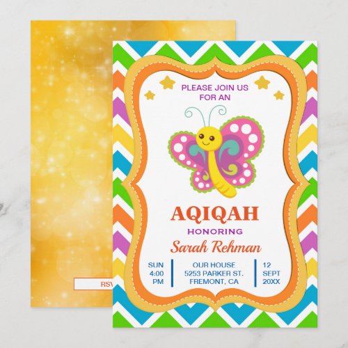 Cute Butterfly Baby Girl Aqiqah