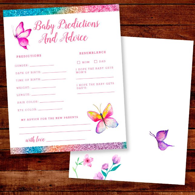 Cute Butterfly Baby Predictions and Advice Card (Creator Uploaded)