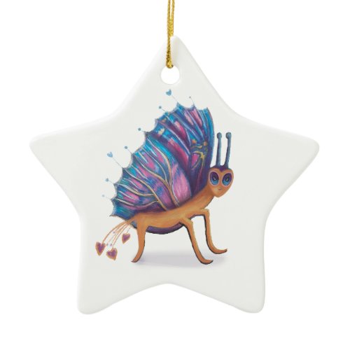 cute butterfly ceramic ornament