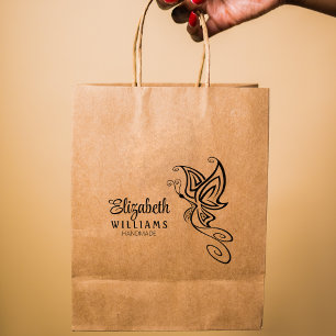 Cute Butterfly Custom Handmade Large Rubber Stamp