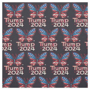Cute Butterfly Donald Trump 2024 Womens Girls Fabric