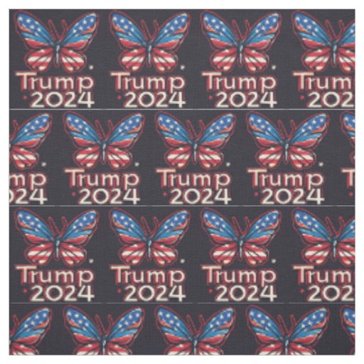 Cute Butterfly Donald Trump 2024 Womens Girls Fabric