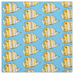 Cute butterfly fish cartoon illustration fabric