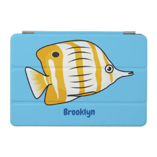 Cute butterfly fish cartoon illustration iPad mini cover