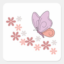Cute butterfly floral art