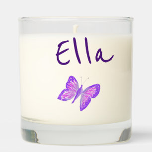 Cute Butterfly Illustration For Kids Scented Candle