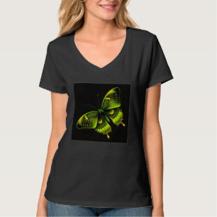 Cute Butterfly Illustration Lime Green Gorgeous Wo T-Shirt