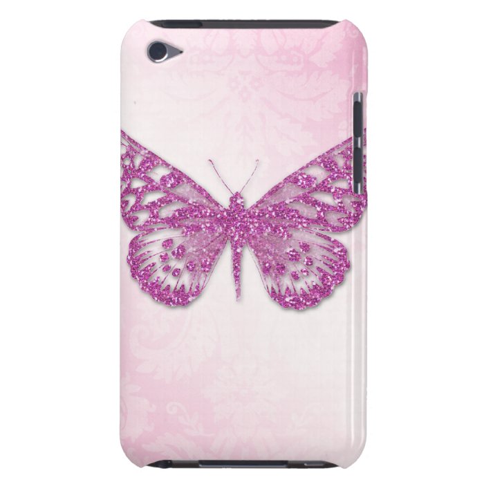 Cute Butterfly iPod Barely There Pink iPod Case Mate Cases