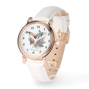 Cute butterfly lovers owl add name  watch