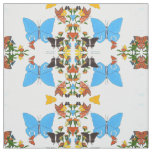 Cute Butterfly Mirrored Collage Pima Cotton Fabric