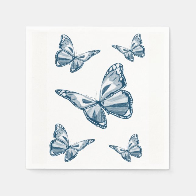 Cute Butterfly Paper Napkins (Front)
