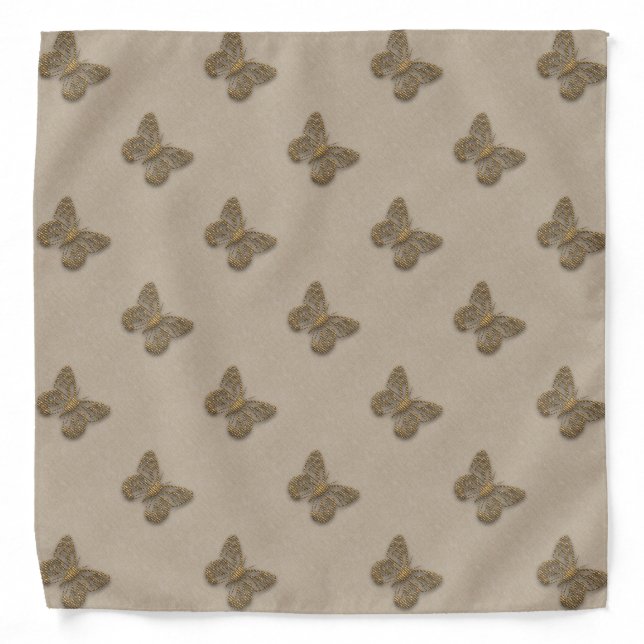 Cute Butterfly Pattern Bandana (Front)