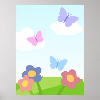Cute Butterfly Poster