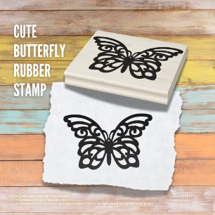 Cute Butterfly Rubber Stamp