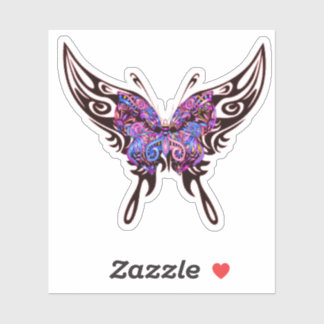 Cute butterfly sticker with beautiful bright color