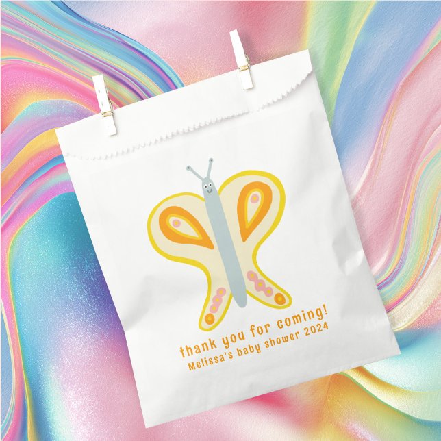 Cute Butterfly Thank You CUSTOM Baby Shower Favor Bag (Cute Butterfly Thank You CUSTOM Baby Shower Favor Bag
)