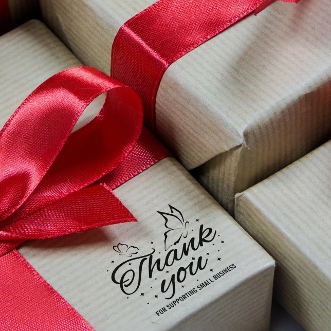 Cute Butterfly Thank You    Rubber Stamp (Creator Uploaded)