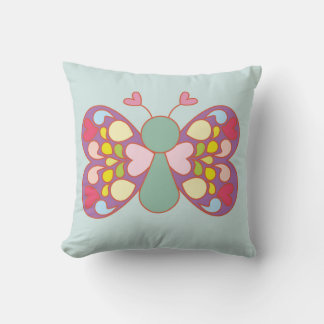 Cute butterfly throw pillow