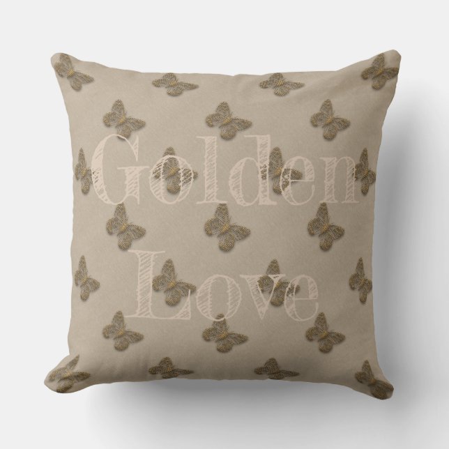 Cute Butterfly Throw Pillow (Front)