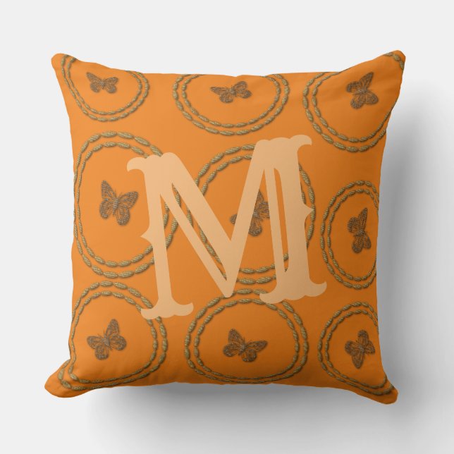 Cute Butterfly Throw Pillow (Front)