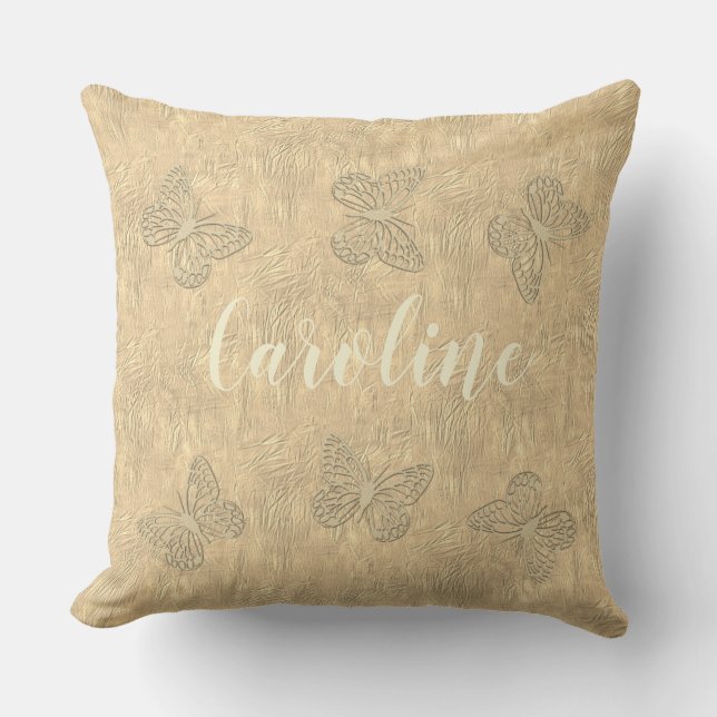 Cute Butterfly Throw Pillow (Front)
