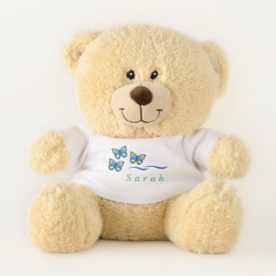 Cute Butterfly with Child's Name Teddy Bears