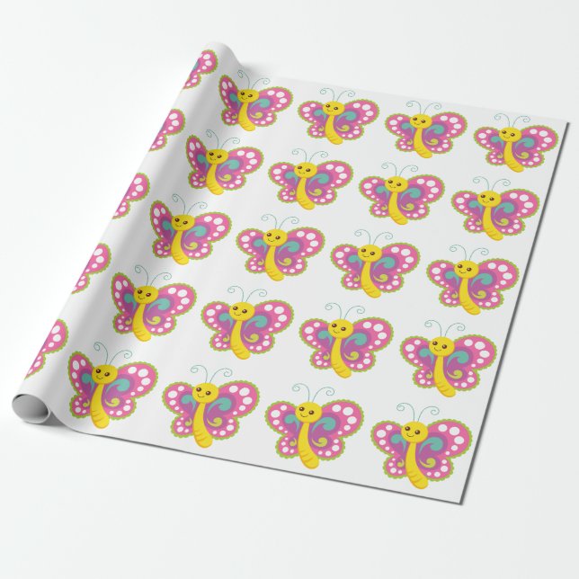 Cute butterfly - Wrapping Paper (Unrolled)