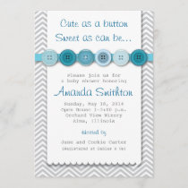 Cute Button Baby Shower Invitation