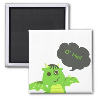 Cute Button Eyed Zombie Dragon Magnets