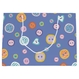 Cute Buttons Large Gift Bag