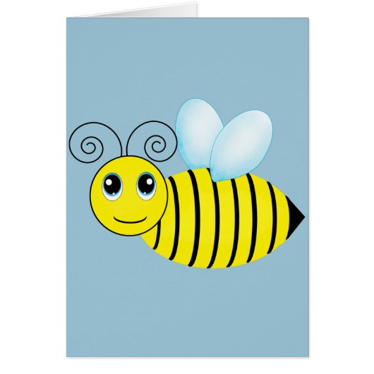 Cute Buzzing Honey Bee Cards (Front)