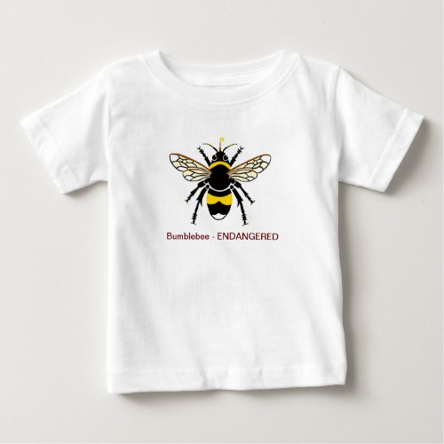 Cute buzzy BEE _Endangered insect  Toddler Baby T_Shirt