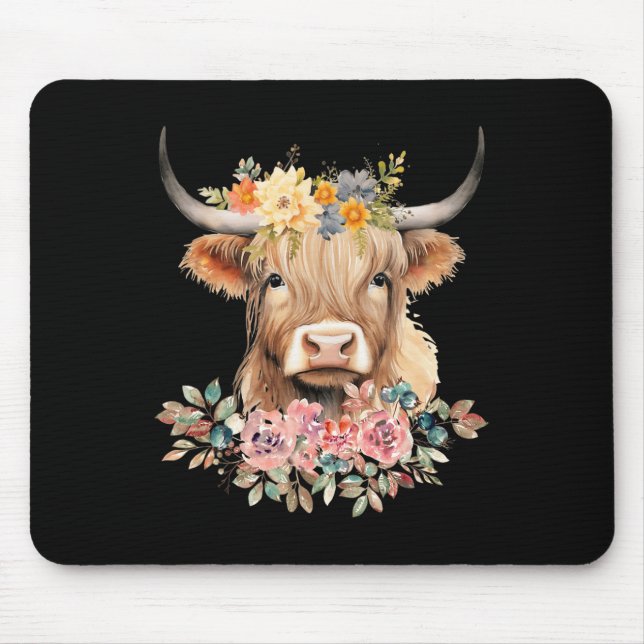 Cute By Cow Xmas Pajamas Christmas  Mouse Pad (Front)