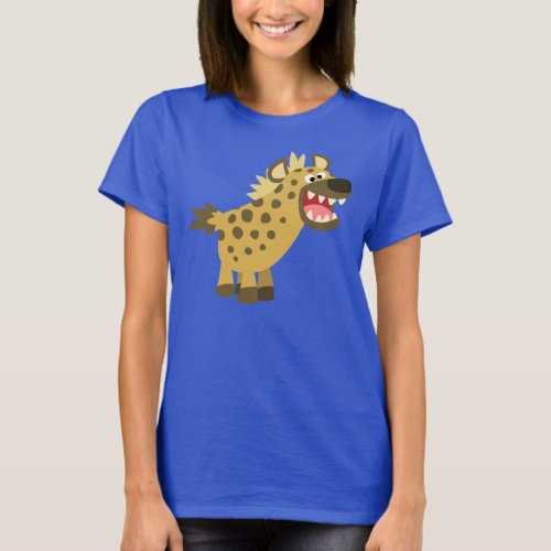 Cute Cackling Cartoon Hyena Women T_Shirt