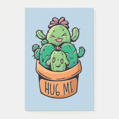 Cute Cacti Hug Me Post_it Notes