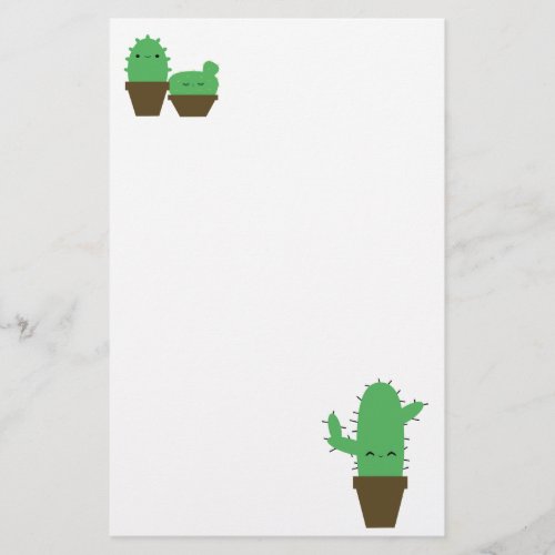 Cute cacti kawaii plants stationary stationery
