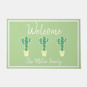 Cute Cacti Potted Cactus - Personalized Doormat