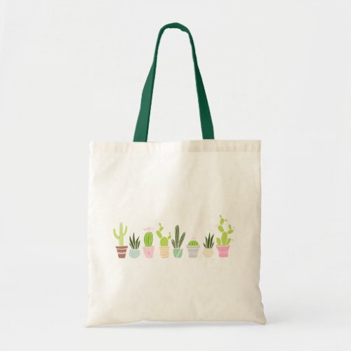 Cute Cacti  Succulents Tote Bag