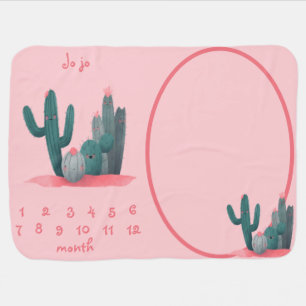 cute Cactus Baby Blanket