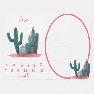 cute Cactus Baby Blanket