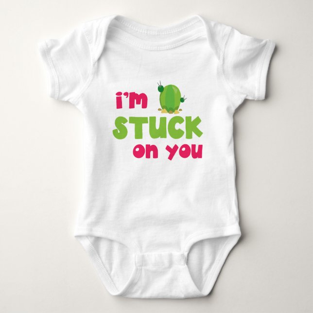 Cute Cactus Baby Bodysuit (Front)