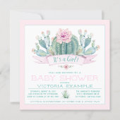 Cute Cactus Baby Shower Invitations (Front)