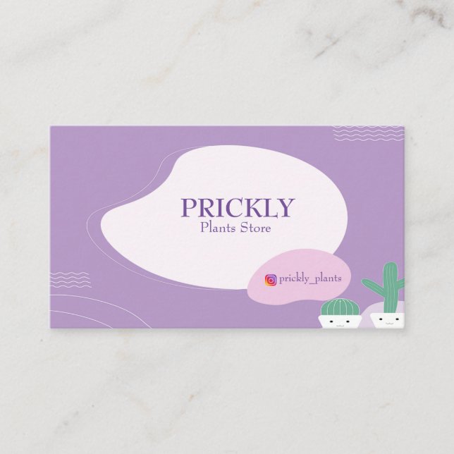 Cute Cactus Business Card (Front)