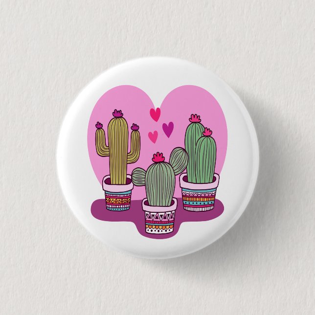 cute Cactus Button (Front)