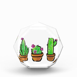 Cute Cactus cacti succulents  Acrylic Award